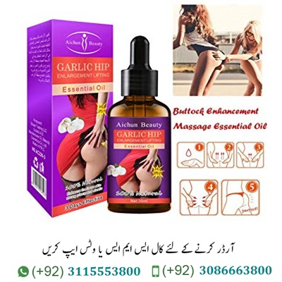 Garlic Hips Enlargement oil In Pakistan Garlic Hips Enlargement oil In Pakistan is a Natural buttock augmentation oil to eliminate cellulite. Effect: Hips Enlargement oil In Pakistan Hip essential oil is an effective oil, which is extracted from garlic, to help the buttock tighten, reduce black lies and maintain the skin's natural balance. Garlic Hips Enlargement butt augmentation Oil Type: hip butt augmentation massage essential oil Gender: woman, man Life span: 5 years Net weight: 30 ml Main ingredients: fennel oil, Salvia miltiorrhiza leaf oil, hydrogenated sweet almond oil, triglyceride octanoate, Grapefruit seed oil How to use butt augmentation Garlic Oil 1. Use a hot towel to apply the hip for 1-2 minutes. 2. Apply the product evenly on the buttock. 3. One-hand massage to improve the hip (both hands in turn, approximately 10 times). 4. Both hands lifted the hip from the bottom up (approximately 10 times). 5. Alternate two-hand massage (approximately 10 times). 6. Two-hand massage alternating with the shaped hip (approximately 10 times). 7. Two hands simultaneously inward and upward raising the hip (approximately 10 times). You can have a greater, hotter butt and more extensive hips just by utilizing the correct items. Garlic Essential Oil contains the correct fixings, and by "items" we are discussing Garlic Hip Enlargement Essential Oil. It is made with normal concentrate that are intense for hip improvement and lifting Getting a greater, hotter butt is simpler than you likely might suspect. Furthermore, no, we don't mean by butt infusions, plastic medical procedure or even butt cushions.
